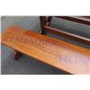 Image 13 : Solid Mahogany Picnic Table 6' L x 2' W & 2 Benches w/ Salute, Honor, Remember