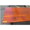 Image 3 : Solid Mahogany Picnic Table 6' L x 2' W & 2 Benches w/ Salute, Honor, Remember