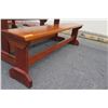 Image 9 : Solid Mahogany Picnic Table 6' L x 2' W & 2 Benches w/ Salute, Honor, Remember