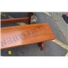 Image 13 : Solid Mahogany Picnic Table (6' L x 2' W) & 2 Benches w/ Salute, Honor, Remember