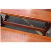 Image 14 : Solid Mahogany Picnic Table (6' L x 2' W) & 2 Benches w/ Salute, Honor, Remember