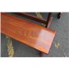 Image 16 : Solid Mahogany Picnic Table (6' L x 2' W) & 2 Benches w/ Salute, Honor, Remember