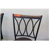 Image 8 : Qty 4 Black Bar-Height Stools w/ Upholstered Seats 16.5" Dia.