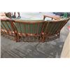 Image 24 : Modular Sectional Rattan Sofa Ensemble w/ Tropical Print Cushions  & End Tables