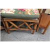 Image 8 : Modular Sectional Rattan Sofa Ensemble w/ Tropical Print Cushions  & End Tables