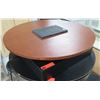 Image 1 : Round Wooden Mounted Rotating Table-Top