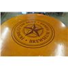 Image 2 : Round Wood "Home of the Brave Beverage Company"  Bar-Height Table (30" Dia) & 4 Stools (13" Dia)