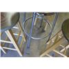 Image 8 : Round Wood "Home of the Brave Beverage Company"  Bar-Height Table (30" Dia) & 4 Stools (13" Dia)