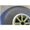 Image 8 : Round Glass Table Top w/ 2 Corsair Airplane Tires 41" Dia, 23" H