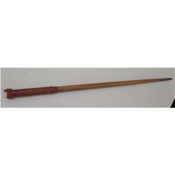 Wooden 28.5" Pointed Swagger Stick w/ Wrapped Handle