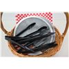 Image 2 : Basket w/ Round Strainers & Black Tongs