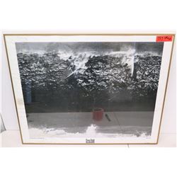 Framed & Signed Greg Noll Collection 1983 Killer Closeout Waimea Bay 35" x 28"