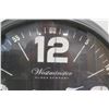 Image 2 : Large Round Black Wall Clock, 38" Dia., Westminster Clock Co. London