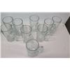 Image 2 : Qty 9 Large Glass Beer Steins