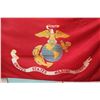 Image 2 : Red United States Marine Corps Flag on Flagpole
