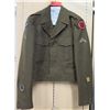 Image 1 : WWII Ike Jacket, 3rd Inf Div & 8th Army Patch, 18 Mo Overseas Bar (size 36L)