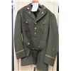 Image 2 : WWII Army Ordnance Jacket, USARPAC Patch, 2 Green Pants & Khaki Tie