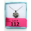 Image 1 : New Black Diamond Heart Locket Necklace