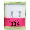 Image 1 : New Aquamarine & Diamond Sterling Silver Earrings