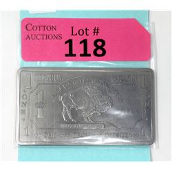 2 Oz. USA Mint .999 Fine Titanium Buffalo Bar