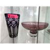 Image 1 : Amethyst Glass Bowl & Cut Glass Amethyst Vase