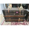 Image 1 : Vintage Slat Shipping Trunk ca1920