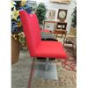 Image 2 : Mid Century Style Red Swivel Chair