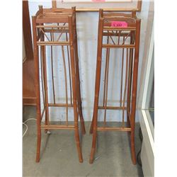 Pair of Bamboo Plant Stands -12" x 12" x 36" tall