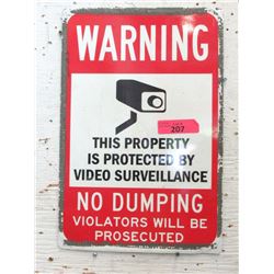 Surveillance and No Dumping Sign - 12" x 18"