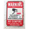 Image 1 : Surveillance and No Dumping Sign - 12" x 18"