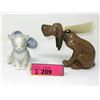 Image 1 : Lladro Dog and Cat Figurines - 2 Piece lot