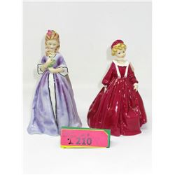 2 Vintage Royal Worcester Figurines