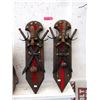 Image 1 : 2 Mini Maces on Wall Plaques - 6" x 23" each