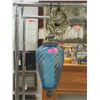 Image 1 : Vintage Blue Glass Swag Lamp