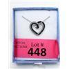 Image 1 : Certified Blue & White Diamond Heart Necklace