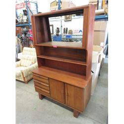 Mid Century Teak Buffet with Hutch Top