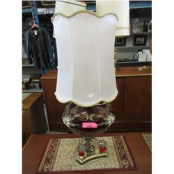 Vintage Large Ruby Glass Lamp