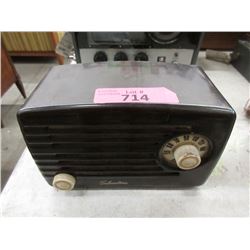 Small Silvertone Metal Radio