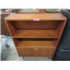 Image 1 : Mid Century Teak Shelf - 11" x 34" x 46" tall