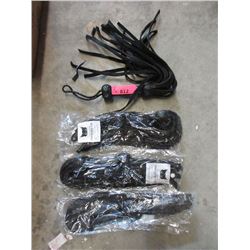 4 New Premium Soft Leather Floggers