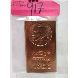 2012 Liberty 1/2 Pound .999 Fine Copper Bar