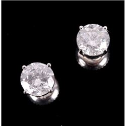 Brand New 2.11 ct. Diamond 14K Stud Earrings