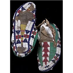 Gros Ventre Fully Beaded Moccasins c. 1870-80