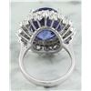 Image 3 : 13.75 CTW Tanzanite 18K White Gold Diamond Ring