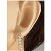 Image 3 : 3.25 CTW Natural Diamond Hoop Earrings 18K Solid Yellow Gold