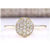 Image 1 : 0.16 CTW Natural Diamond Ring 14k Solid Yellow Gold
