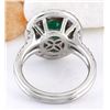 Image 3 : 3.53 CTW Natural Emerald 18K Solid White Gold Diamond Ring