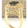 Image 3 : 4.03 CTW Natural Sapphire And Diamond Ring In 14k Yellow Gold