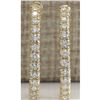 Image 1 : 2.13 CTW Natural Diamond Hoop Earrings 14k Solid Yellow Gold