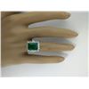 Image 5 : 5.03 CTW Emerald 18K White Gold Diamond Ring